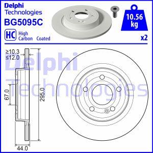 Delphi BG5095C - Гальмівний диск autocars.com.ua