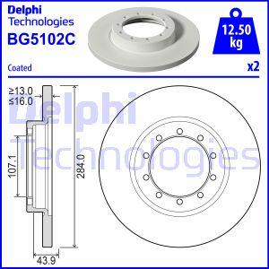 Delphi BG5102C - Гальмівний диск autocars.com.ua