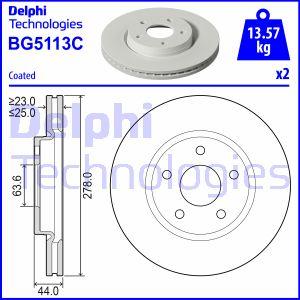 Delphi BG5113C - Тормозной диск avtokuzovplus.com.ua