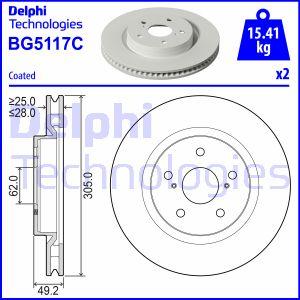 Delphi BG5117C - Гальмівний диск autocars.com.ua