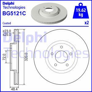 Delphi BG5121C - Тормозной диск avtokuzovplus.com.ua