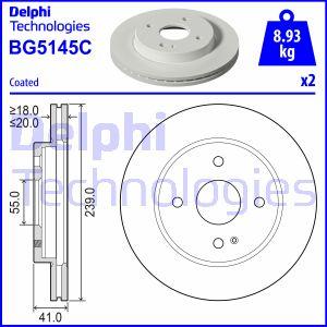 Delphi BG5145C - Гальмівний диск autocars.com.ua