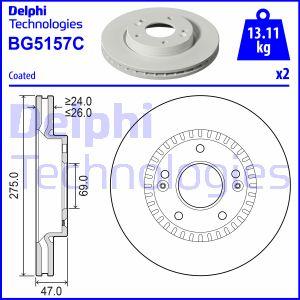 Delphi BG5157C - Тормозной диск autodnr.net