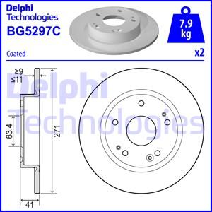 Delphi BG5297C - Тормозной диск avtokuzovplus.com.ua