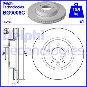 Delphi BG9006C - Тормозной диск avtokuzovplus.com.ua