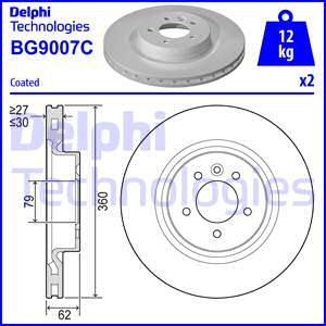 Delphi BG9007C - Тормозной диск avtokuzovplus.com.ua