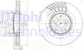 Delphi BG9011 - Гальмівний диск autocars.com.ua