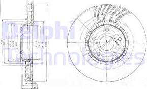 Delphi BG9012 - Гальмівний диск autocars.com.ua