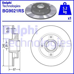 Delphi BG9021RS - Гальмівний диск autocars.com.ua