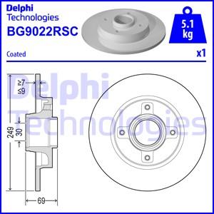 Delphi BG9022RSC - Тормозной диск avtokuzovplus.com.ua
