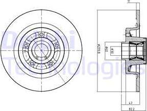 Delphi BG9023RSC - Тормозной диск autodnr.net