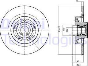 Delphi BG9027RS - Гальмівний диск autocars.com.ua