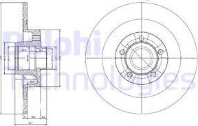 Delphi BG9024RSC - Гальмівний диск autocars.com.ua