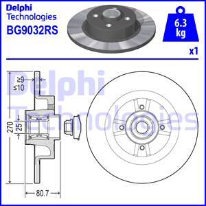 Delphi BG9032RS - Гальмівний диск autocars.com.ua