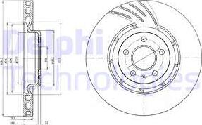 Delphi BG9052 - Гальмівний диск autocars.com.ua