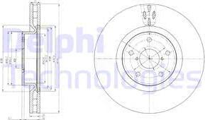 Delphi BG9055 - Тормозной диск avtokuzovplus.com.ua