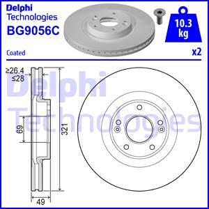 Delphi BG9056C - Гальмівний диск autocars.com.ua
