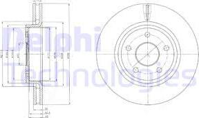 Delphi BG9058 - Гальмівний диск autocars.com.ua