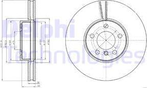 Delphi BG9061 - Тормозной диск avtokuzovplus.com.ua