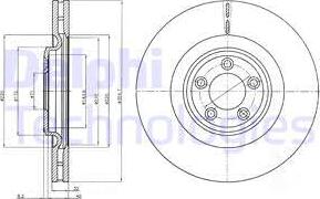 Delphi BG9071C - Гальмівний диск autocars.com.ua