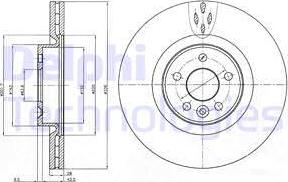 Delphi BG9077C - Тормозной диск avtokuzovplus.com.ua