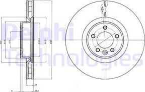 Delphi BG9079 - Гальмівний диск autocars.com.ua