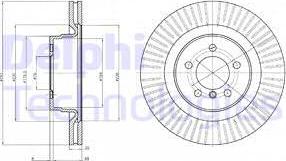 Delphi BG9081 - Гальмівний диск autocars.com.ua