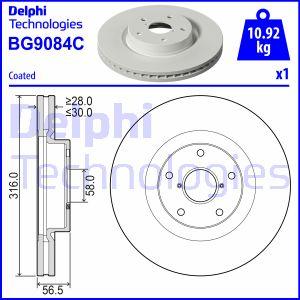 Delphi BG9084C - Тормозной диск avtokuzovplus.com.ua