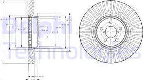 Delphi BG9105 - Тормозной диск avtokuzovplus.com.ua