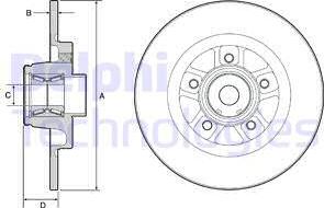 Delphi BG9113RS - Тормозной диск avtokuzovplus.com.ua