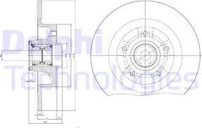 Delphi BG9115RSC - Гальмівний диск autocars.com.ua