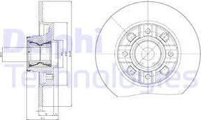 Delphi BG9116RSC - Гальмівний диск autocars.com.ua