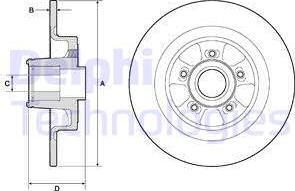 Delphi BG9133RSC - Тормозной диск avtokuzovplus.com.ua