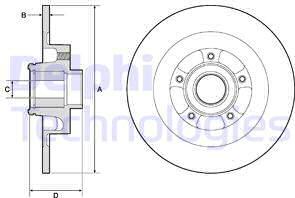 Delphi BG9134RSC - Гальмівний диск autocars.com.ua