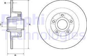 Delphi BG9135RS - Гальмівний диск autocars.com.ua