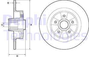 Delphi BG9136RS - Гальмівний диск autocars.com.ua