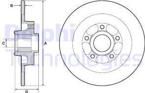 Delphi BG9138RSC - Гальмівний диск autocars.com.ua