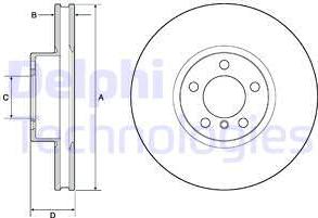 Delphi BG9141C - Тормозной диск avtokuzovplus.com.ua