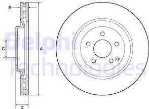 Delphi BG9144C - Тормозной диск avtokuzovplus.com.ua