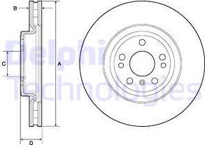 Delphi BG9148C-18B1 - Тормозной диск avtokuzovplus.com.ua