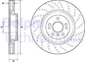 Delphi BG9149C - Гальмівний диск autocars.com.ua