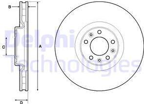 Delphi BG9151C-18B1 - Гальмівний диск autocars.com.ua