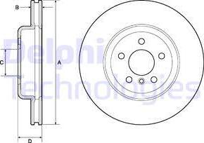 Delphi BG9154C-18B1 - Гальмівний диск autocars.com.ua