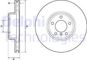 Delphi BG9157C - Гальмівний диск autocars.com.ua