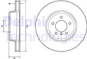 Delphi BG9159C - Гальмівний диск autocars.com.ua