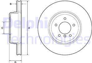 Delphi BG9163C - Гальмівний диск autocars.com.ua