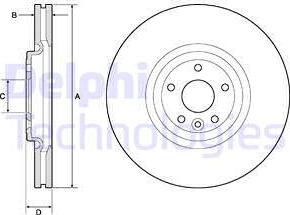 Delphi BG9167C-18B1 - Гальмівний диск autocars.com.ua