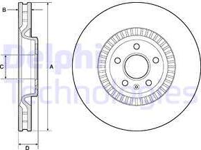 Delphi BG9171C-19B1 - Гальмівний диск autocars.com.ua