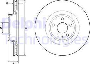 Delphi BG9173C - Тормозной диск avtokuzovplus.com.ua