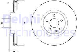 Delphi BG9174C-18B1 - Гальмівний диск autocars.com.ua